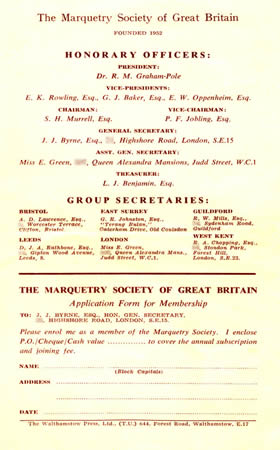 Rear cover 1954 leaflet